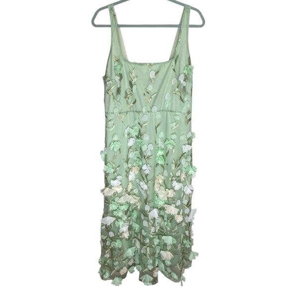 Lulus Midi Dress Womens XL Elite Cutie Embroidered Mint Green Cottage Fairy NWT - Picture 5 of 13